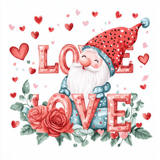 Valentine’s Day themed design with the word 'LOVE'