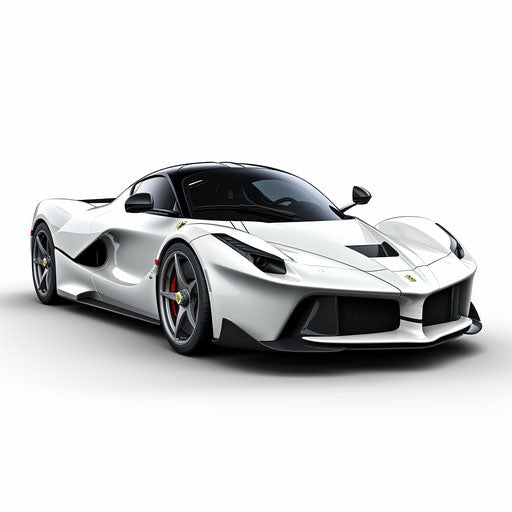 The classic Ferrari on white background