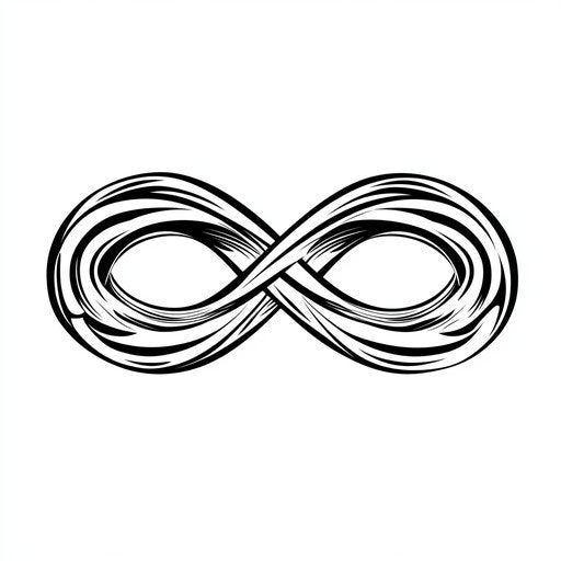 Men's bracelet tattoo with infinity loop pattern