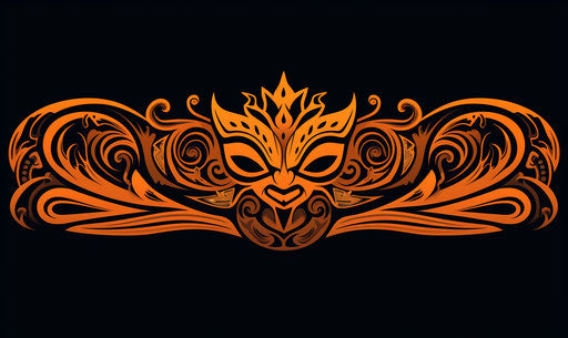 Ethnic skin pattern tribal tattoo design tonga art style