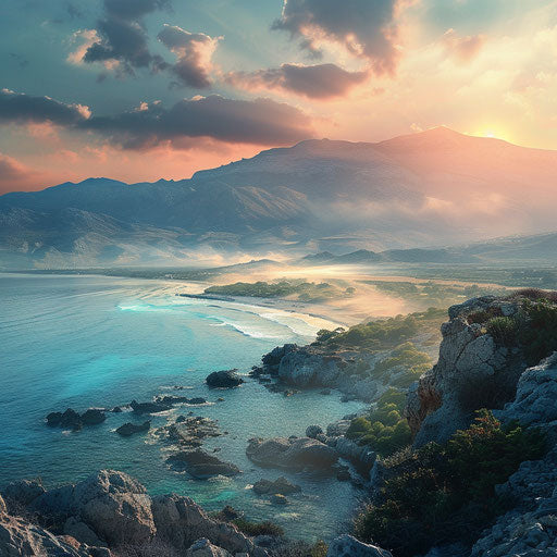 Nissi Beach, Cyprus, misty mountains and scenic views