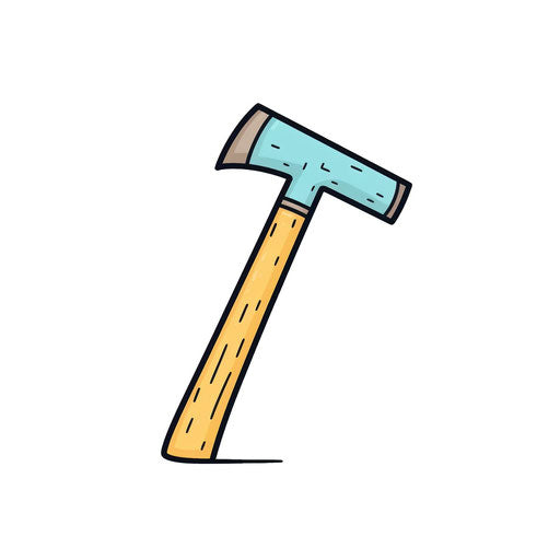 Minimalist axe artwork on white background – IMAGELLA