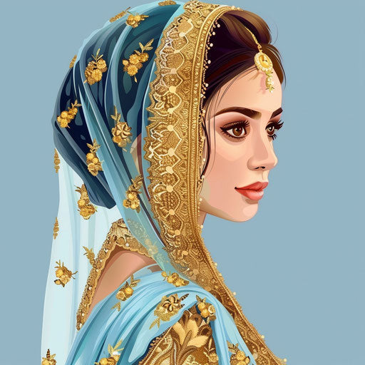 Wedding clipart with light blue background and soft texture