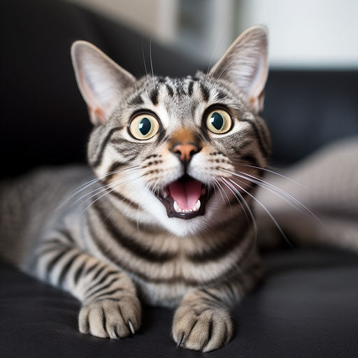 An American cat meowing