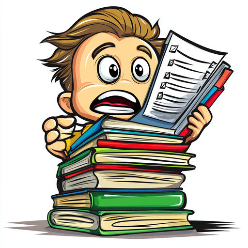 Humorous caricature of a checklist with human characteristics