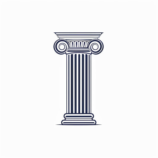 Stylized Greek column as minimalist tattoo
