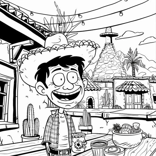 Humorous animated Cinco de Mayo celebration