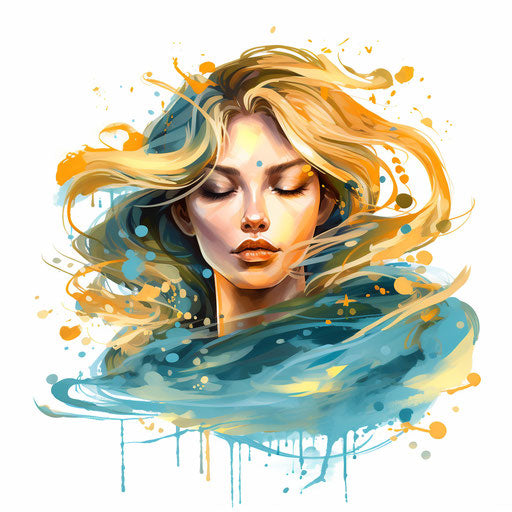 Shampoo illustration in the style of oil painting, on white background