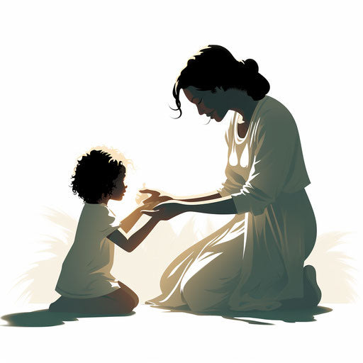 Caring clipart in the style of Chiaroscuro Art
