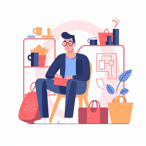 Minimalist style sale artwork on white background