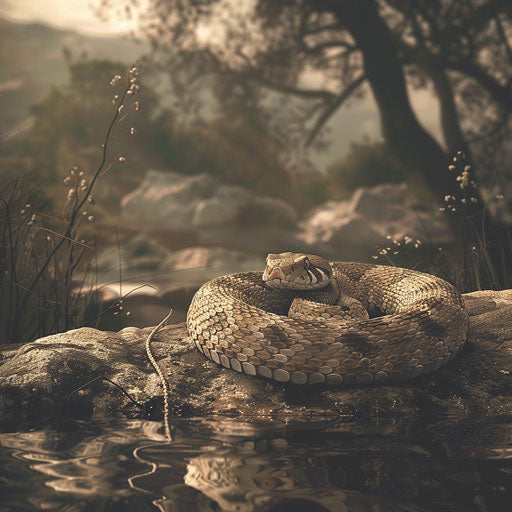 Rattlesnake in a peaceful natural setting