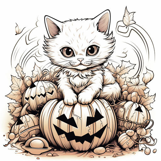 Cat in a pumpkin