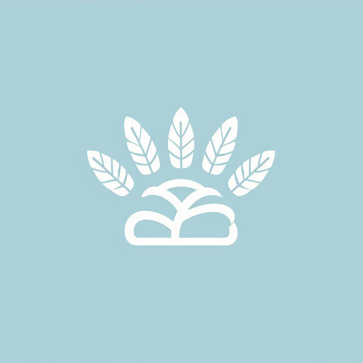 Modern bakery logo with geometric shapes on light blue backdrop