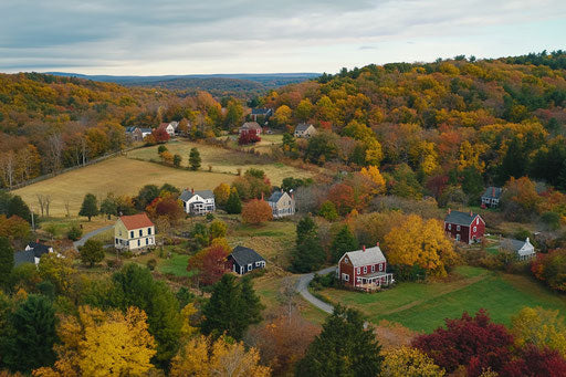 Picturesque rural scene in the heart of New England