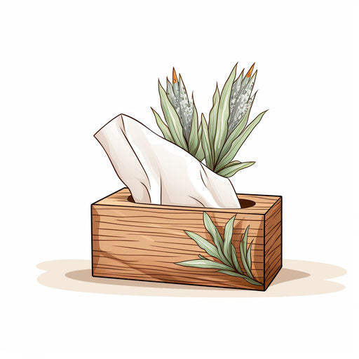 Minimalist style tissue illustration, on a white background