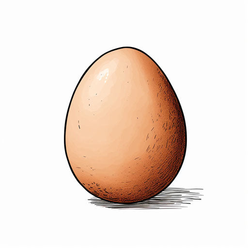 Egg clipart in the style of Minimalist, on a white background