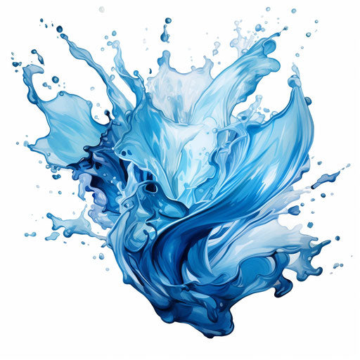Water splash in the style of Oil painting