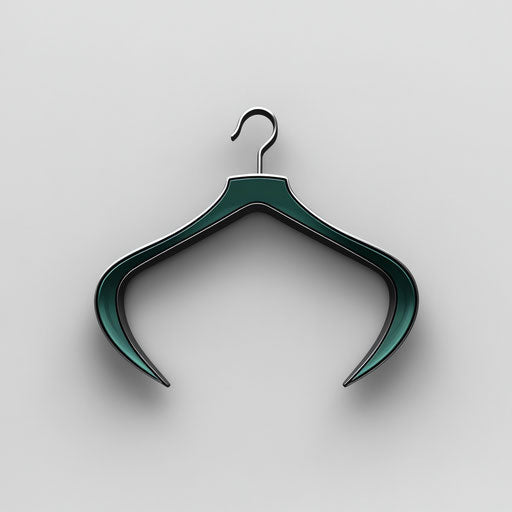 Creative clothing logo with stylized coat hanger and elegant typography
