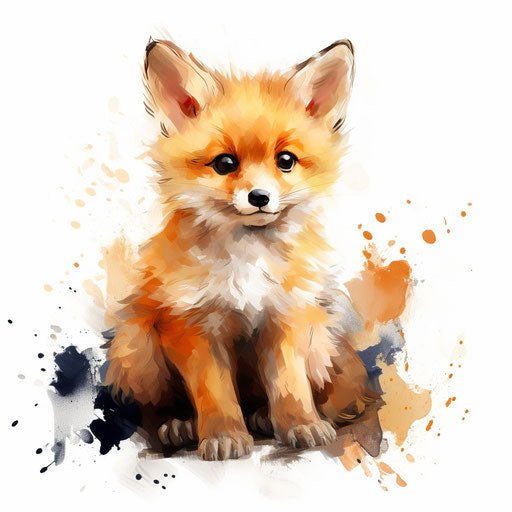 Cute animal drawing in the style of Impressionistic Art
