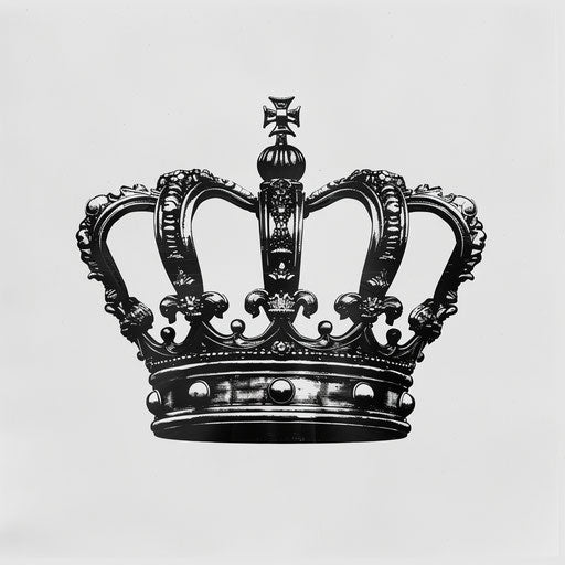 Crown clipart png with photorealistic style and random flat background