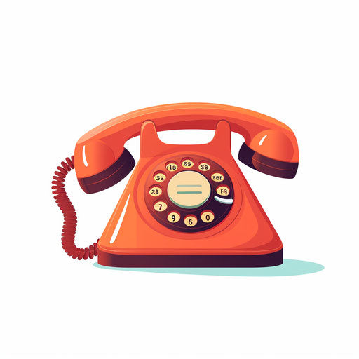 Phone clipart in Minimalist style on white background