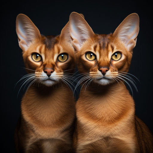 Two Abyssinian cats