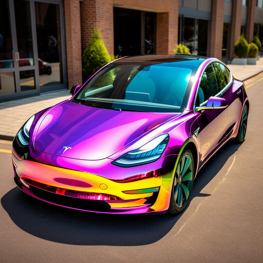 Tesla Model 3 Rainbow Colors