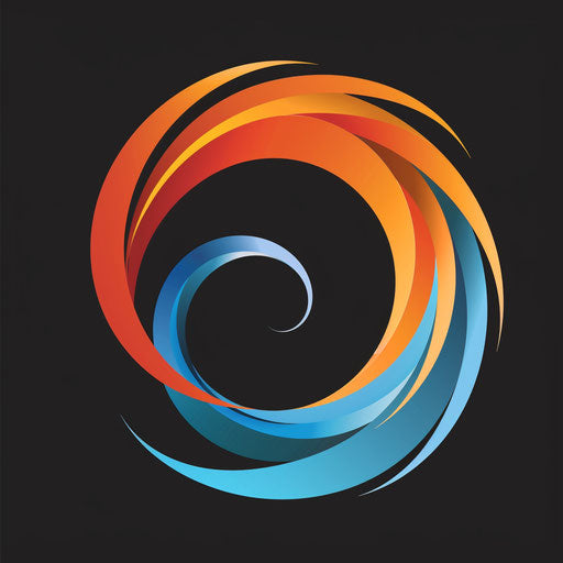 Dynamic swirl symbolizing innovation for business logo