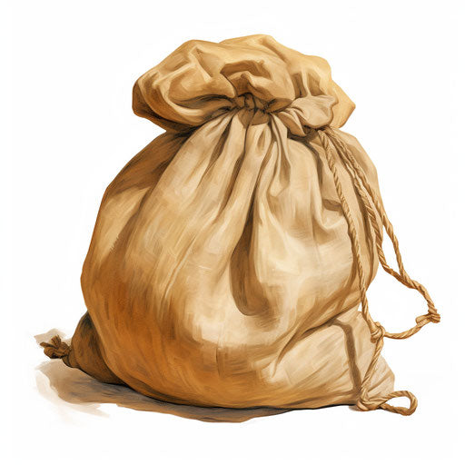 Sack clipart in the style of Impressionistic Art