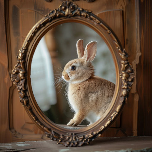 Rabbit's Reflection: Self-Perception and Curiosity