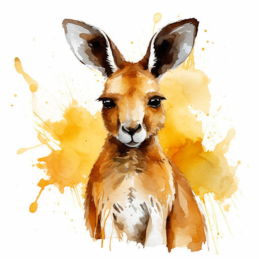 Kangaroo drawing in the style of Chiaroscuro Art