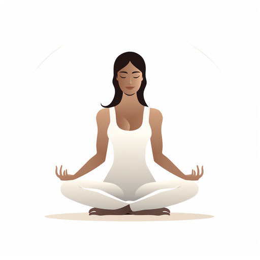 Minimalist yoga clipart on white background