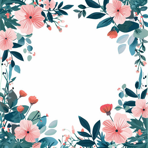 Border clipart png with random flat background and subtle shading