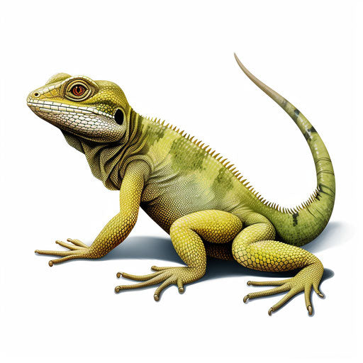 Chiaroscuro Art style: lizard clipart on white background