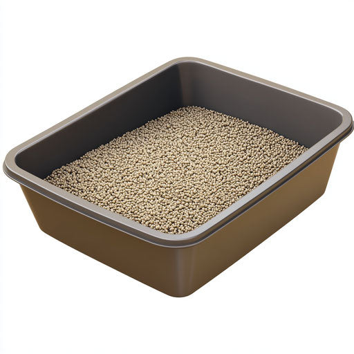Realistic image of a cat litter box, high resolution