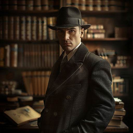 Businessman in a historical setting, enduring business