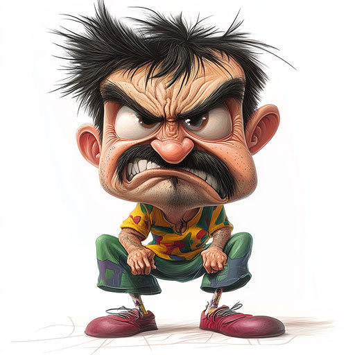 Inspiring Vocabulary Caricature Clipart for Educational Materials