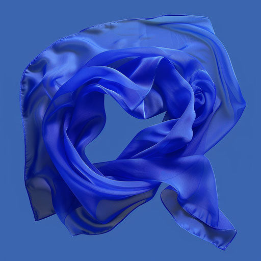Glistening Scarf on Royal Blue Background