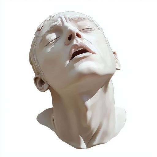 3D crying in photo realistic style with a flat white background, isolated clipart