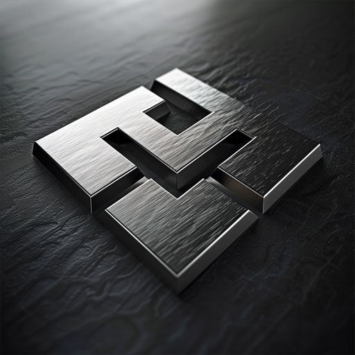 Modern welding logo with sleek typography and a silver background