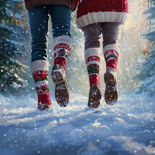 Elegant Christmas Socks Festive Artwork