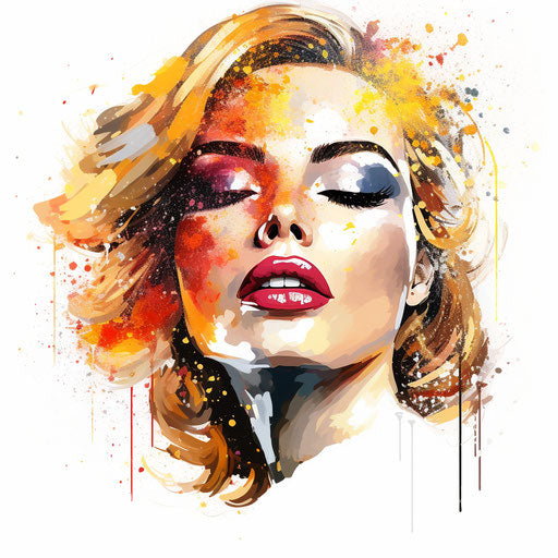Glitter clipart in the style of Oil painting, on a white background