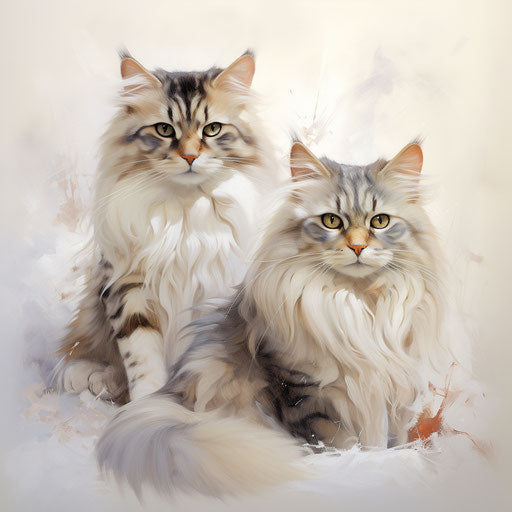 Two Siberian cats