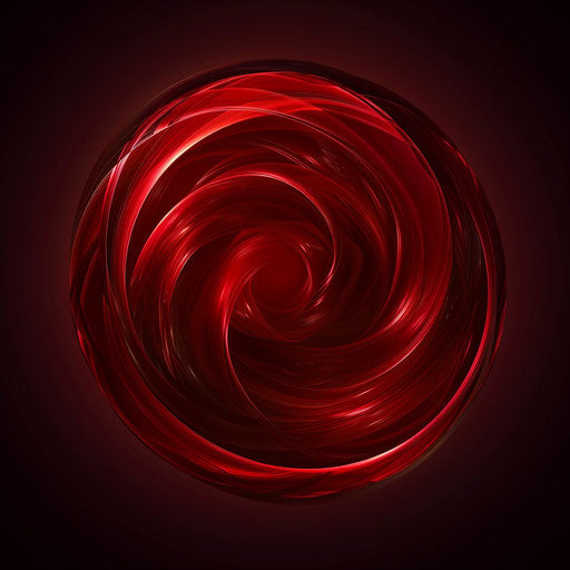 Realistic red turning clipart on rich burgundy background