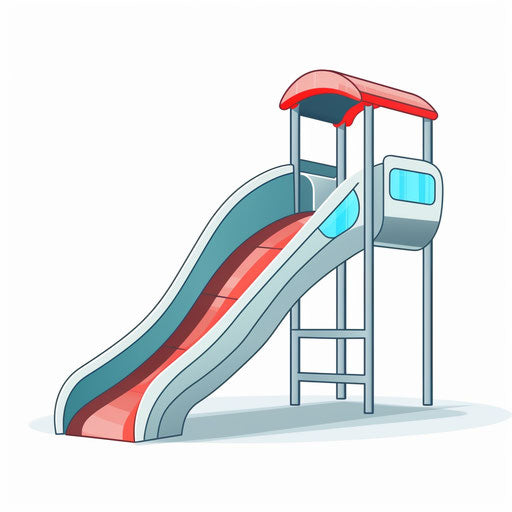 Minimalist slide clipart on white background