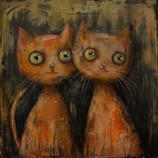 Two brown cats