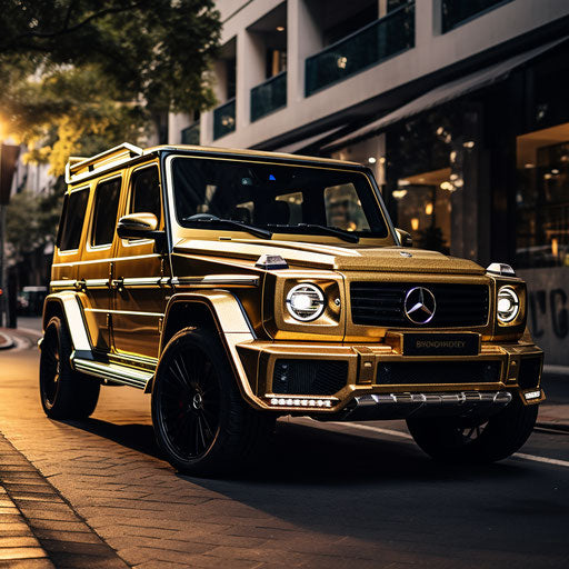Classic golden SUV