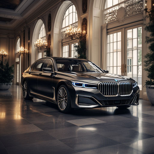 Classic luxury variant of BMW 7 series with high-end finishes