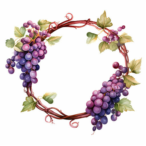 Garland clipart in the style of Oil painting, on a white background