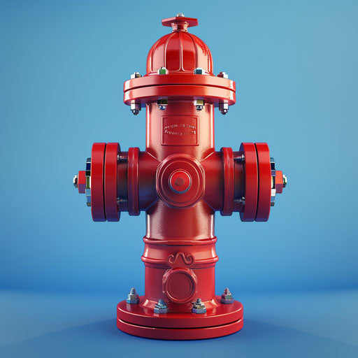 Realistic fire hydrant clipart on random flat background